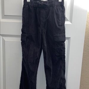 Abercrombie Kids Corduroy Black Cargo Pants